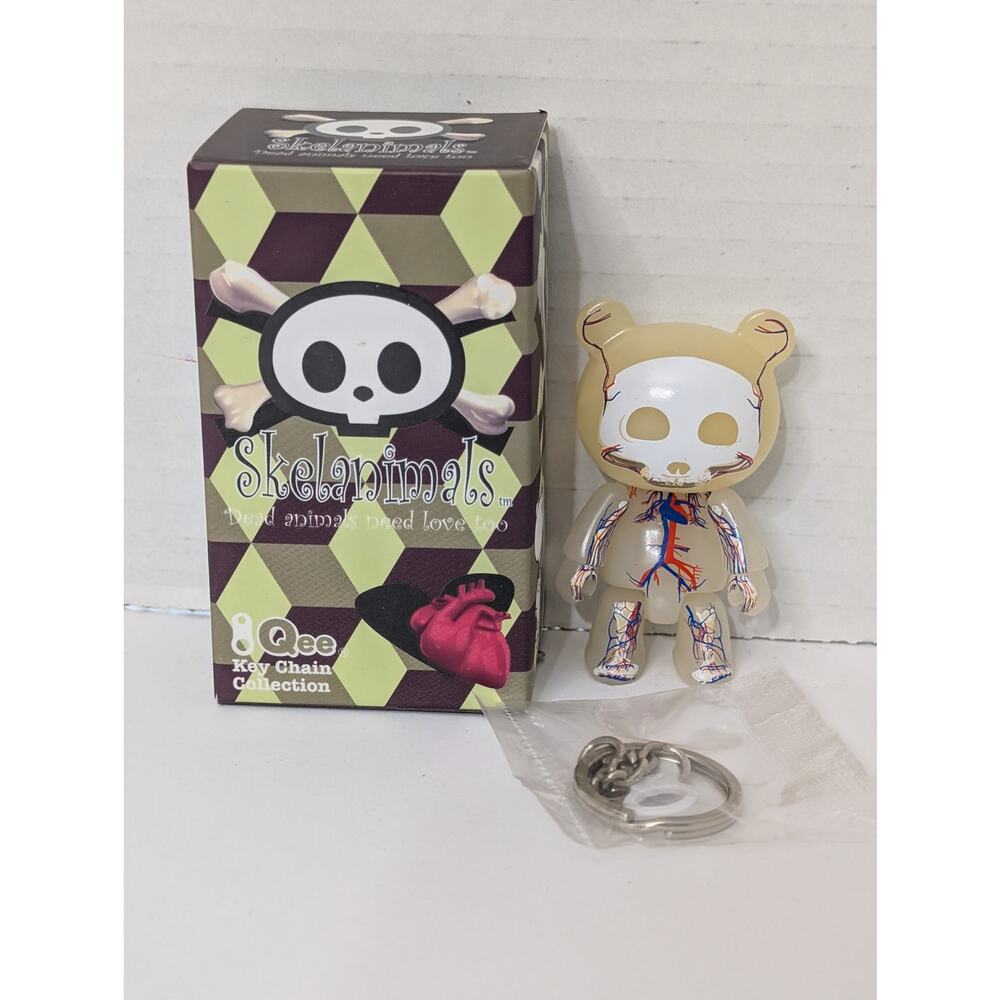 Skelanimals Qee 2.5" Visible Chung Kee GID Edition Vinyl Figure Toy2R Boxed